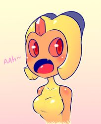  anthro anthrofied arthropod blush breasts bust_portrait clothed clothing dialogue english_text female generation_4_pokemon lin_(nekuzx) nekuzx nintendo non-mammal_breasts open_mouth pokemon pokemon_(species) pokemorph portrait solo text tongue vespiquen 