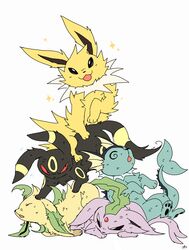  absurd_res ambiguous_gender angry beaten black_body blue_body ear_fins eeveelution espeon fainted feral fin fin_frill frill_(anatomy) fur generation_1_pokemon generation_2_pokemon generation_4_pokemon group happy hi_res jolteon leafeon limereptile nintendo pale_body pokemon pokemon_(species) purple_body umbreon vaporeon white_body white_fur yellow_body 