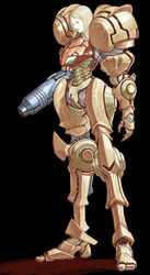  arm_cannon armor female james_chung long_hair metroid photoshop_(medium) power_armor samus_aran varia_suit weapon 