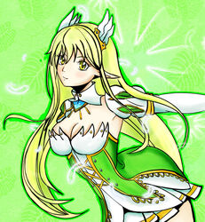  blonde_hair commentary_request elsword female grand_archer_(elsword) green_eyes june183 photoshop_(medium) rena_erindel self-upload solo 