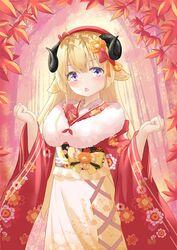  animal_ears harada_haruki hololive kimono tsunomaki_watame 