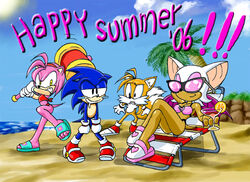  2006 amy_rose angry anthro bat beach beverage bikini blush bodily_fluids breasts canid canine chair chochi cleavage clothed clothing drooling eulipotyphlan eyewear female footwear fox furniture group hammer hedgehog imminent_violence jealous lounge_chair lounging male mammal ogling outside rouge_the_bat saliva sandals seaside sega shoes sitting slippers sonic_the_hedgehog sonic_the_hedgehog_(series) stare sunglasses swimwear tails tools 