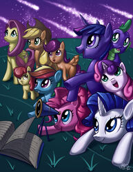  adopted_(lore) adoptive_sibling_(lore) adoptive_sister_(lore) adoptive_sisters_(lore) apple_bloom_(mlp) applejack_(mlp) book cutie_mark cutie_mark_crusaders_(mlp) dragon equid equine female fluttershy_(mlp) friendship_is_magic grass group hasbro horn horse imdrunkontea mammal mane_six_(mlp) my_little_pony mythological_creature mythological_equine mythological_scalie mythology night pegasus pinkie_pie_(mlp) plant rainbow_dash_(mlp) rarity_(mlp) scalie scootaloo_(mlp) shooting_star sibling_(lore) sister_(lore) sisters_(lore) spike_(mlp) sweetie_belle_(mlp) telescope twilight_sparkle_(mlp) unicorn wings young 