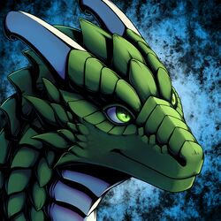  1:1 2019 ambiguous_gender avoid_posting blue_background conditional_dnp curved_horn digital_media_(artwork) dragon feral green_body green_eyes green_scales greeny_(odisaodi) headshot_portrait horn icon mythological_creature mythological_scalie mythology portrait ratte scales scalie simple_background smile smooth_horn solo 