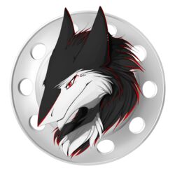  1:1 alpha_channel anthro digital_media_(artwork) female fur headshot_portrait heni_(character) hi_res icon portrait sergal simple_background solo tridognait 