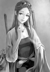  aimee_joubert fata_morgana_no_yakata female highres monochrome moyataro 