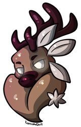  antlers brown_body brown_fur cervine deer empty_eyes female fur glowing glowing_eyes gwen_(spiritfarer) headshot_portrait hi_res horn licensedtoquill mammal multi_ear portrait solo spiritfarer thunder_lotus_games 