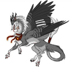  ambiguous_feral ambiguous_gender belly_nipples black_claws black_horn black_wings blue_eyes cheek_tuft claws dragon ear_piercing ear_ring facial_tuft feathered_wings feathers feral fur furred_dragon furred_scalie grey_body grey_fur grey_wings heatherwolf horn long_neck looking_at_viewer mythological_creature mythological_scalie mythology neck_tuft nipples open_mouth pawpads piercing red_nipples red_pawpads red_tongue ring_piercing scalie side_view simple_background solo tail tail_tuft tongue tongue_out tuft white_background white_body white_fur wings 