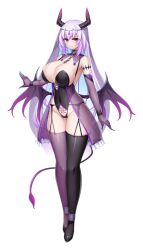  asymmetrical_legwear blue_hair blush breasts chains cleavage closed_mouth collar corruption dark_persona demon_girl demon_horns demon_tail demon_wings elbow_gloves exterminer_hinase female full_body game_asset garter_straps gloves highres hinase_sheffield_kamishirouzu horns huge_breasts kutan large_variant_set long_hair looking_at_viewer low_wings mismatched_legwear multicolored_hair non-web_source official_art pink_eyes pubic_tattoo purple_eyes purple_hair purple_wings red_eyes see-through_clothes seimetsu_reiki_etherea self-datamine simple_background solo tachi-e tail tattoo thighhighs transparent_background variant_set veil wings 