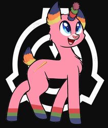  ambiguous_gender animate_inanimate baseball_bat bat_(object) blue_eyes cutie_mark equid equine fur hasbro horn horse mammal my_little_pony pinata pink_body pink_fur pony scp-956 scp_foundation solo unknown_artist 