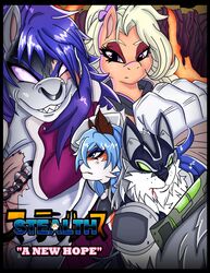  anthro asian_clothing blue_eyes blue_hair canid canine chinese_clothing clothing darkfang100 darkfangcomics east_asian_clothing fox hair hi_res kitsune_the_goddess_fox mammal ragnar_silva starlight_the_pony stealth_the_series 