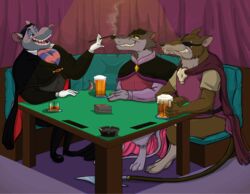  alcohol anthro barefoot beer beverage blade cigarette clothed clothing cluny_the_scourge disney don_bluth eye_patch eyewear feet footwear germainethevixen group jenner_(nimh) male mammal murid murine poker_table professor_padraic_ratigan_(disney) rat redwall rodent scar shoes tail tail_blade the_great_mouse_detective the_secret_of_nimh weapon_tail whiskers yellow_sclera 