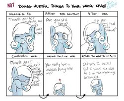  2014 blind blush chart closed_eyes dialogue disability disembodied_hand duo english_text equid equine exclamation_point fan_character female feral hair hasbro heart_symbol horse kittykai love mammal meme my_little_pony pony smile snowdrop_(character) teeth text waifu_chart young 