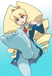  ass capcom feet feet lowres pantyhose rockman ryuusei_no_rockman shirogane_luna upskirt 