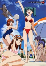  bikini doi_shizuha honjou_mikaze kikuhara_karin nakamura_ayamo stratos_4 swimsuits 