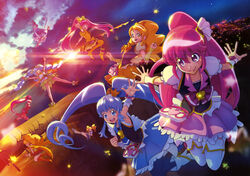  happiness_charge_precure! precure scan sunset tagme 