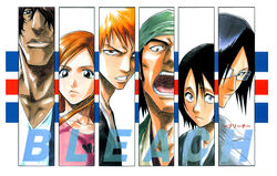  bleach inoue_orihime kurosaki_ichigo shiba_ganju uryuu_ishida yamada_hanatarou yasutora_sado 