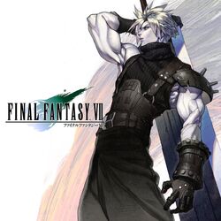  1boy arm_up armor belt black_gloves black_sweater blonde_hair blue_eyes bracer buster_sword cloud_strife final_fantasy final_fantasy_vii gloves heo_sung-moo highres holding holding_sword holding_weapon huge_weapon male_focus multiple_belts muscular muscular_male nose over_shoulder pants pauldrons ribbed_sweater short_hair shoulder_armor single_pauldron sleeveless sleeveless_turtleneck solo spiked_hair suspenders sweater sword turtleneck weapon weapon_over_shoulder 