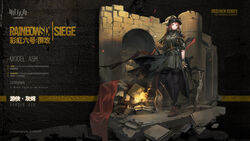  animal_ears arknights ash_(rainbow_six_siege) ash_(ranger)_(rainbow_six_siege) assault_rifle black_clothes bonfire boots braid cat_ears cat_tail crossover eyewear_on_headwear fake_animal_ears fake_tail female fingerless_gloves flashbang french_braid gloves grenade_launcher gun h&amp;k_g36 heibaise_jiangshi highres knee_pads korean_commentary long_coat long_hair m320 official_alternate_costume official_art rainbow_six_siege red_eyes red_hair rifle solo submachine_gun tail vase watch weapon wristwatch 