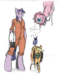 1_eye alternate_species anthro anthrofied applejack_(mlp) artificial_intelligence chell clothing coatl_(artist) colored crossover dialogue digital_media_(artwork) earth_pony english_text equid equine female female_anthro female_non-humanoid_machine flat_colors food friendship_is_magic full-length_portrait fur furrification glados graphite_(artwork) group hair hasbro horn horse jumpsuit larger_anthro larger_female larger_non-humanoid_machine long_fall_boots machine male mammal meme mixed_media multicolored_hair my_little_pony mythological_creature mythological_equine mythology non-humanoid_machine orange_jumpsuit pencil_(artwork) personality_core_(portal) pink_body pink_fur pinkie_pie_(mlp) plant ponification pony portal_(series) portal_gun portrait potato potatos_(portal) princess_luna_(mlp) purple_hair robot robotization sentry_turret_(portal) simple_background size_difference sketch smaller_female smaller_male smaller_non-humanoid_machine speech_bubble standing text traditional_media_(artwork) turret turret_(portal) twilight_sparkle_(mlp) two_tone_hair unicorn valve vegetable what wheatley where_is_your_god_now white_background why