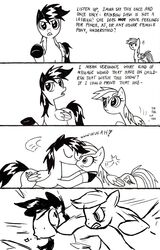 black_and_white blush closed_eyes comic cutie_mark duo english_text equid equine feathered_wings feathers female feral friendship_is_magic hasbro hi_res mammal monochrome my_little_pony mythological_creature mythological_equine mythology pegasus quadruped rainbow_dash_(mlp) simple_background skywind sucker_punch tail teeth text unknown_artist white_background wings