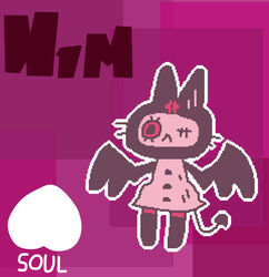  anthro bat black_clothing black_footwear black_hood black_socks black_wings button_(fastener) clothing demon digital_media_(artwork) dreamer dress female footwear fur hood mammal naamah pink_body pink_clothing pink_dress pink_eyes pink_fur pixel_(artwork) prick_ears socks solo spade_tail tail tokki-chan whiskers wings 