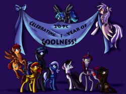 alicorn aurafluff banner blue_eyes blue_hair brown_eyes brown_hair cloak clothing cocoa_bean cutie_mark digital_media_(artwork) equid equine eyewear fan_character feathered_wings feathers female glasses goggles green_eyes group hair hasbro horn male mammal multicolored_hair my_little_pony mythological_creature mythological_equine mythology ohnine orange_hair pegasus pranksolot quadruped simple_background snapshot_(mlp) snowdrift_(character) starcrosser tail terrafirma two_tone_hair unicorn unknown_artist valkyrie wings