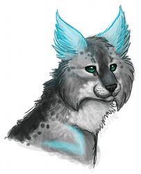 ambiguous_gender blue_body blue_fur blue_markings bust_portrait canid canine canis feral freckles fur green_eyes green_sclera grey_body grey_fur hi_res looking_at_viewer mammal markings octobertiger portrait pose simple_background solo whiskers white_background wolf