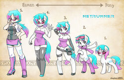 absolute_territory anthro anthrofied binary_code blind boots bottomwear chart clothing cutie_mark disability dress equid equine eyewear female feral footwear furry_scale glasses grey_eyes group hair hasbro hi_res hip_bag horn human legwear looking_at_viewer mammal multicolored_hair my_little_pony mythological_creature mythological_equine mythology netrunner scarf semi-anthro shepherd0821 skirt sunglasses thigh_highs unicorn