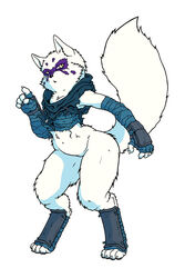 2:3 alopex anthro arctic_fox biped bottomless canid canine clothed clothing dktorzi female fox mammal solo standing teenage_mutant_ninja_turtles thick_thighs true_fox wide_hips yellow_eyes