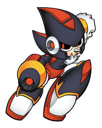 anthro arm_cannon black_body capcom eulipotyphlan hedgehog hi_res machine male mammal mega_man_(series) red_body robot robot_master roboticized_masters robotization sega shadow_man_(worlds_collide) shadow_the_hedgehog solo sonic_the_hedgehog_(series) unknown_artist worlds_collide