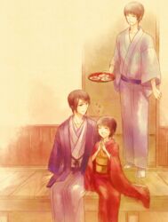  2boys bad_id bad_pixiv_id black_hair brother_and_sister brothers fatal_frame fatal_frame_2 female food highres japanese_clothes kimono koko_(oyasuminasai) multiple_boys short_hair siblings tachibana_chitose tachibana_itsuki tachibana_mutsuki twins 