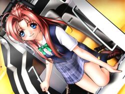  joy_ride libido long_hair looking_at_viewer ponytail red_hair school_uniform sokkou_hikaku_jirai_circle 