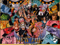  2012 2girls 3girls 6+boys ? afro basil_hawkins bepo big_mom blonde_hair blue_hair border breasts brook charlotte_linlin cleavage copyright_name cover cover_page cyborg donquixote_doflamingo dragon eustass_captain_kid facial_hair franky glasses goatee goggles green_hair hair_over_one_eye hat headphones helmet jacket jewelry jimbei katana killer_(one_piece) kinemon kozuki_momonosuke kuzan_(aokiji) marine marshall_d_teach mask missing_tooth momonosuke_(one_piece) momonsuke monkey_d_luffy monster_boy multiple_boys multiple_girls nami nami_(one_piece) necklace nico_robin nodachi oda_eiichiro oda_eiichirou official_art one-eyed one_piece orange_hair penguin_(one_piece) pirate robot roronoa_zoro sakazuki_(akainu) sanji scar scratchmen_apoo shachi_(one_piece) shanks sheathed_sword shichibukai skeleton slingshot straw_hat sunglasses sword tattoo tony_tony_chopper topknot trafalgar_law usopp weapon 