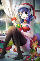  bell bird black_thighhighs blonde_hair blue_eyes bow braid breasts candy candy_cane character_doll christmas cinia_pacifica cleavage collar confetti curtain_grab curtains female food fur_trim gift gloves green_eyes grin hairband hat holding holding_gift linia_pacifica long_hair lowres matryoshka_doll mca_(dessert_candy) medium_breasts merry_christmas midriff neck_bell open_mouth painting_(object) panties pantyshot penguin photoshop_(medium) pink_eyes pinky_out polka_dot purple_hair red_gloves reindeer ribbon rose_pacifica rudolph_the_red_nosed_reindeer santa_costume santa_hat scarf seron_(sword_girls) sitting skirt smile snow solid_circle_eyes solo stitches striped stuffed_animal stuffed_penguin stuffed_reindeer stuffed_toy sword_girls thighhighs twin_braids underwear white_panties 