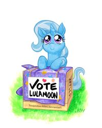  2016 4:5 box container crate equid equine female feral friendship_is_magic hasbro horn mammal my_little_pony mythological_creature mythological_equine mythology purple_eyes simple_background solo texasuberalles trixie_(mlp) unicorn vote white_background 