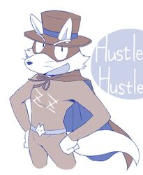  blush canid canine cape clothing cotton_(artist) english_text fox hat headgear headwear kaiketsu_zorori male mammal mask solo text whiskers zorori 