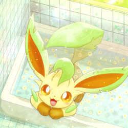  1:1 2023 3_toes :3 ambiguous_gender bath bathing bathroom bathtub bird&#039;s-eye_view blush brown_body brown_fur colored day detailed_background digital_media_(artwork) eeveelution elemental_creature feet feral flora_fauna flower fur generation_4_pokemon green_ears green_tail happy head_tuft hi_res high-angle_view inside kemono kenikenikeke leaf leaf_ears leaf_tail leafeon leg_markings looking_at_viewer mammal markings monotone_tail multicolored_body multicolored_ears multicolored_fur nintendo no_sclera open_:3 open_mouth open_smile orange_inner_ear partially_submerged pink_tongue plant pokemon pokemon_(species) portrait pupils quadruped shaded signature smile socks_(marking) solo standing tail toes tongue tuft two_tone_body two_tone_ears two_tone_fur water white_pupils window yellow_body yellow_eyes yellow_fur 