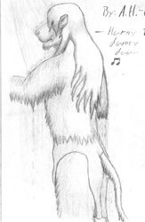  anthro bathing biped bottomwear clothing english_text felid fur furgonomics graphite_(artwork) hair hair_over_eyes leonidae lion loincloth male mammal mane mane_hair mane_over_eyes monochrome musical_note pantherine pencil_(artwork) shower showering showering_while_clothed side_view signature singing singing_in_the_shower smile solo standing text traditional_media_(artwork) water water_spray wet wet_body wet_fur 