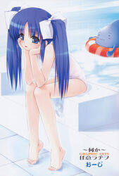  :p barefoot blue_eyes blue_hair diving_block female flat_chest hair_ribbon head_rest innertube legs long_hair one-piece_swimsuit ooji pool poolside ribbon sakura_(ukagaka) school_swimsuit sitting solo starting_block swim_ring swimsuit tiptoes toes tongue tongue_out twintails ukagaka unyuu water white_one-piece_swimsuit 