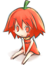  archived_source blush_stickers boukun_habanero chibi chibi_only chili_pepper female habanero-tan habanero_pepper looking_at_viewer lowres murata_mine personification red_eyes red_hair short_hair simple_background sitting smile solo white_background 