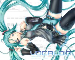  hatsune_miku sabamu thigh-highs vocaloid wallpaper 