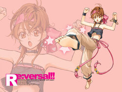  :o anklet armpits arms_up bad_id baggy_pants barbell_piercing bare_arms bare_shoulders barefoot black_tube_top bracelet brown_hair clenched_hands collar earrings english_text engrish_text feet female flat_chest full_body hair_between_eyes hairband hidari_(left_side) highres jewelry kicking looking_at_viewer midriff momoko_(kof) nail_polish navel_piercing open_mouth orange_eyes outstretched_arms pants photoshop_(medium) piercing pink_background ranguage re:versal!! ribbon short_hair simple_background snk soles solo spread_arms standing standing_on_one_leg star_(symbol) strap strapless the_king_of_fighters toenail_polish toenails toes tube_top wristband zoom_layer 