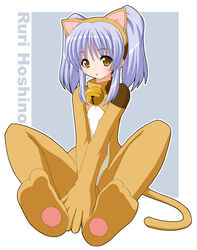  animal_ears animal_hands bell cat_ears female highres hoshino_ruri jingle_bell kidou_senkan_nadesico neck_bell shishimaru_ken&#039;ya solo tail 