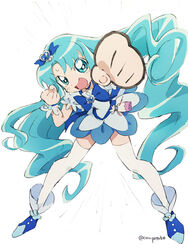  :d blue_choker blue_eyes blue_hair blue_skirt bow brooch choker clenched_hands commentary_request corn_potako cure_marine female fist_pump hair_ornament heart heart_brooch heartcatch_precure! jewelry kurumi_erika long_hair looking_at_viewer magical_girl open_mouth pouch precure raised_fist ribbon skirt smile solo sweat thighhighs v-shaped_eyebrows victory_pose wavy_hair white_background white_thighhighs wrist_cuffs 