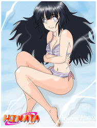  bad_source bikini black_hair covered_nipples dannex009 female hyuuga_hinata long_hair naruto naruto_(series) photoshop_(medium) solo striped_bikini striped_clothes swimsuit underwater very_long_hair water 