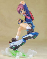  aircraft amamiya_manami female figure gakuen_utopia_manabi_straight! hoverboard massugu_go photo_(medium) school_uniform seiou_gakuen_school_uniform solo 