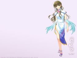  akanegasaki_sora china_dress chinese_clothes dress ever_17 female highres long_hair shoes solo takigawa_yuu 