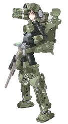  busou_shinki female fort_bragg gun mecha_musume radar rifle shimada_fumikane solo standing weapon 