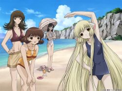  chii chobits hibiya_chitose oomura_yumi shimizu_takako sumomo swimsuit 